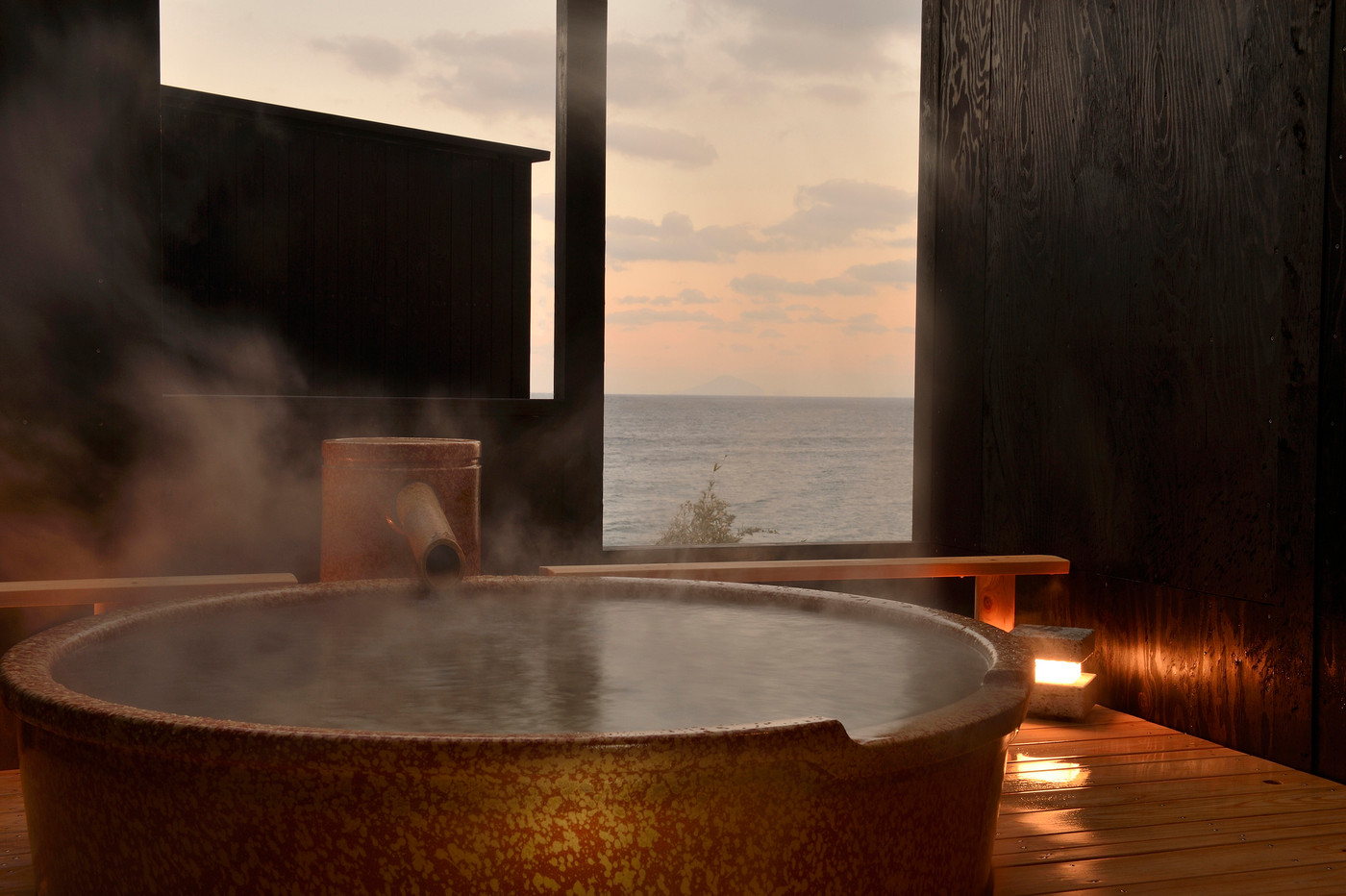 オーシャンビューの貸切露天風呂で観光後も癒される♡4758751