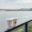 食後はコーヒーをテラスでゆっくり