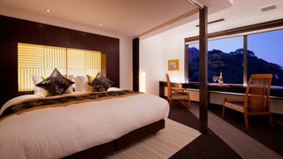 [201]露天風呂付きキングサイズベッドルーム/40平米(禁煙):部屋食