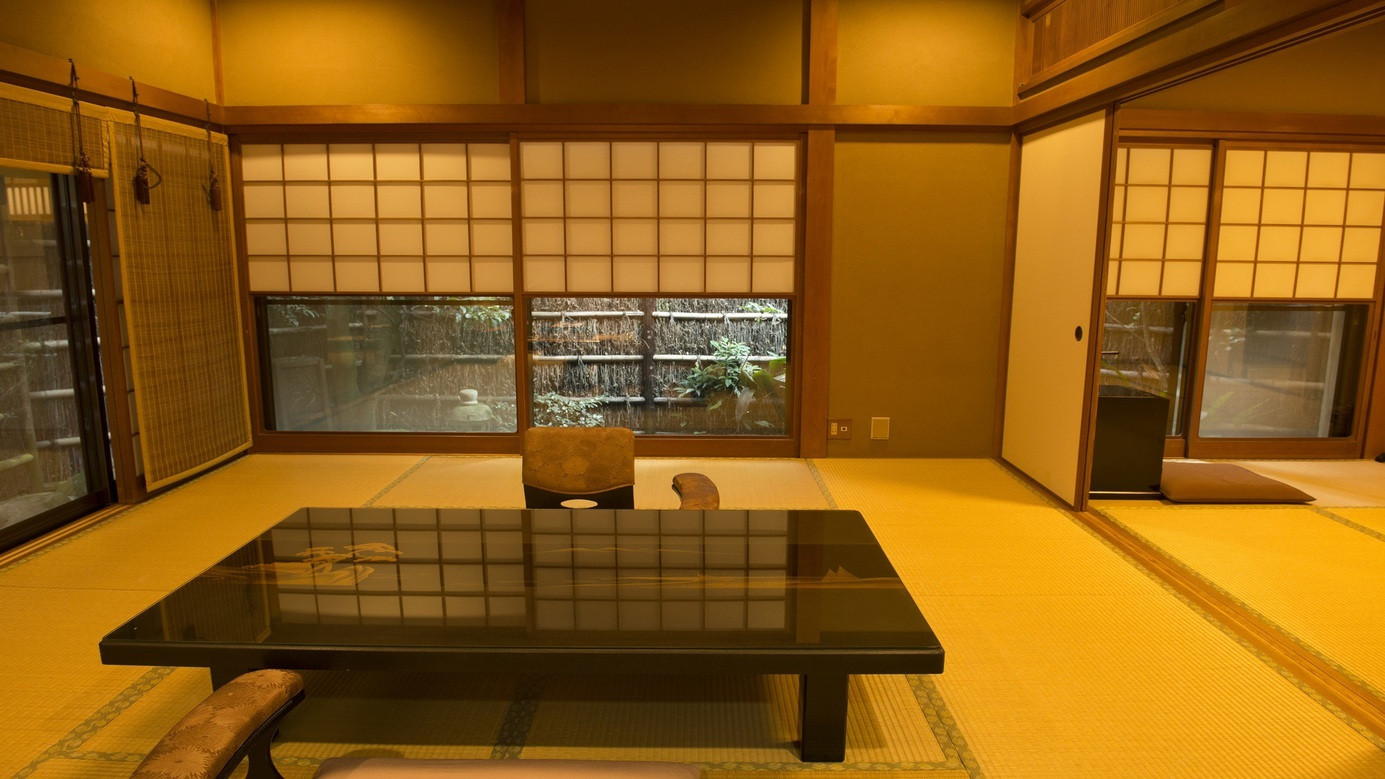 客室のお風呂は全室源泉かけ流し！鯉が泳ぐ池が見える和室も4232875