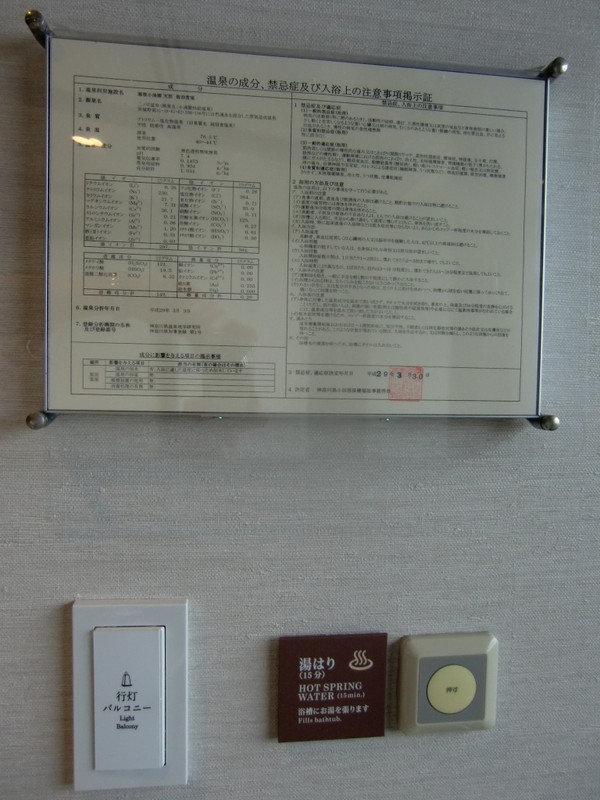 客室の温泉表示