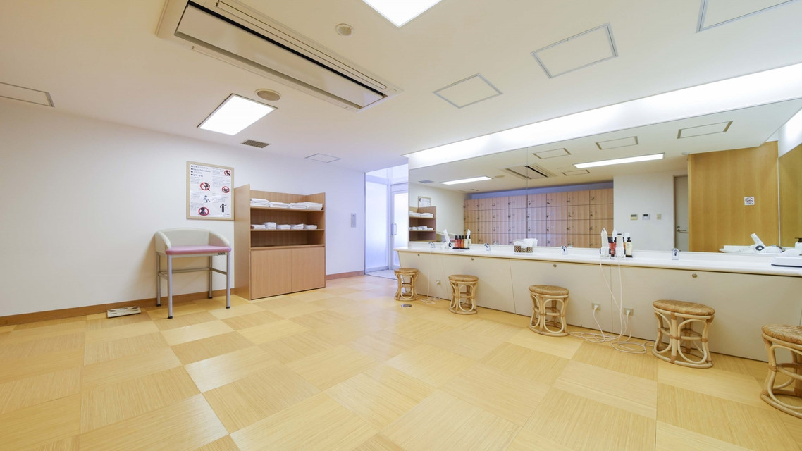 ゆとりある脱衣場