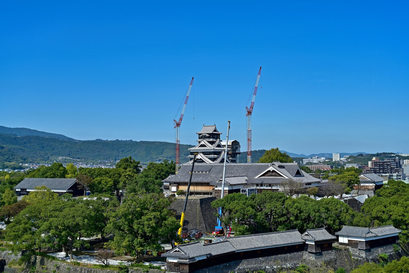 大地震からの復興作業中の熊本城の情景（2019年秋）＠熊本