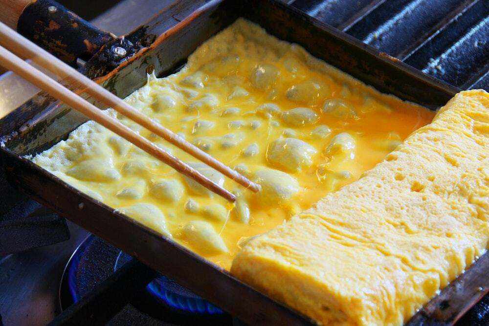 朝食 だし巻き卵一例