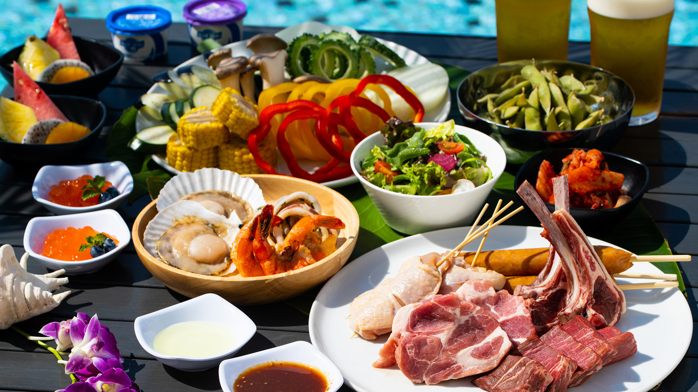 プールサイドバーベキュー