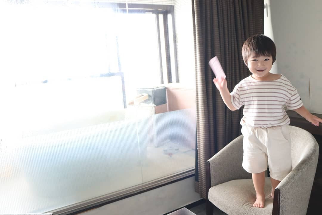 「お風呂がある！海が見える！」と子ども達も終始ご機嫌でした。