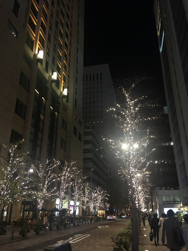 ホテル前のイルミネーション