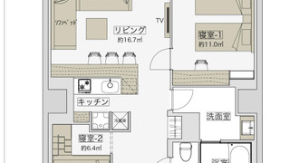 1ベッドルームスイート 10平米バルコニー付き 禁煙