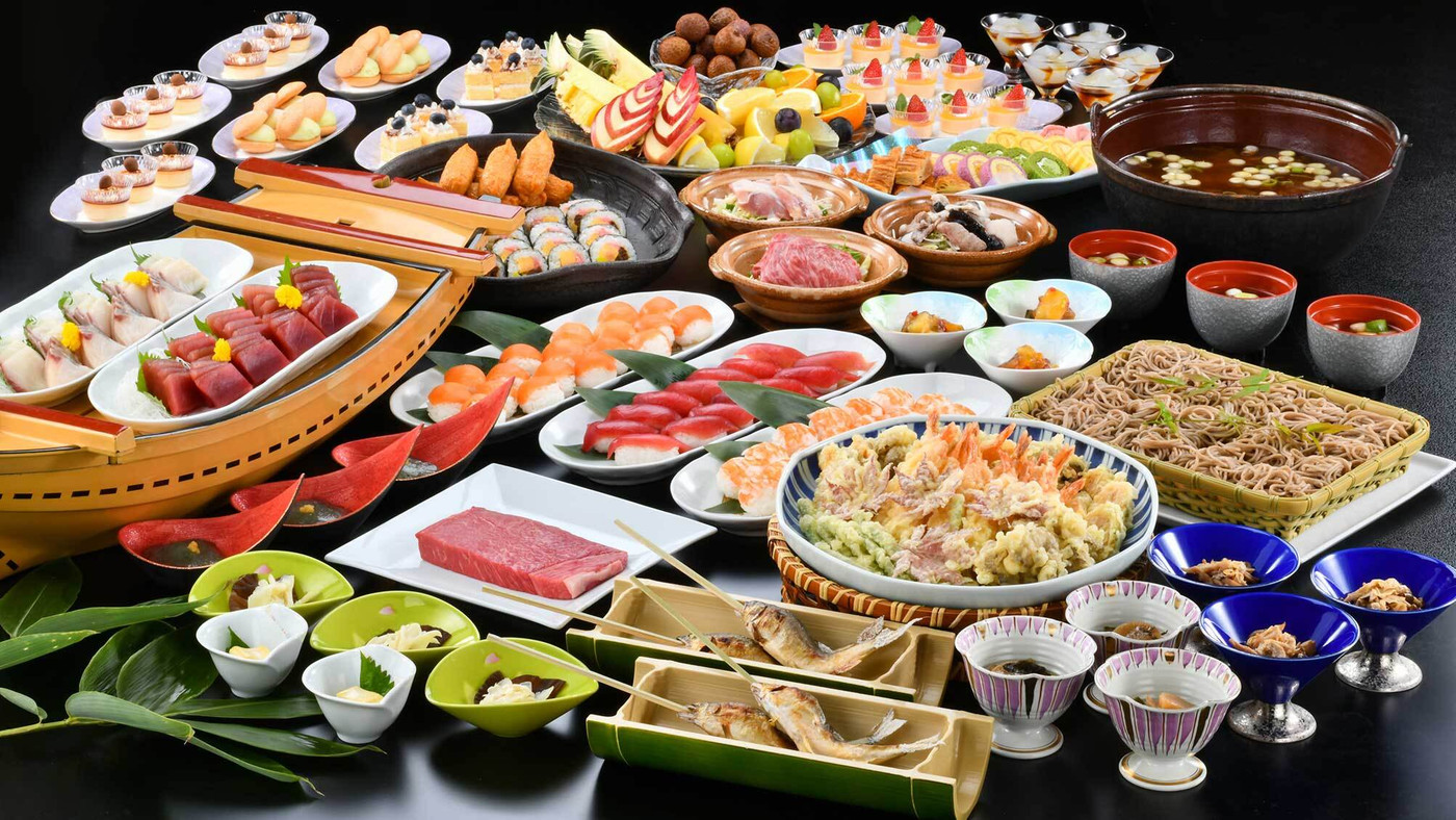さとやまの朝ごはんとご当地バイキング料理を堪能♪3928330