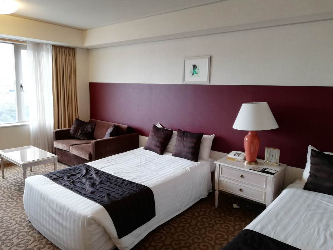 37㎡のプレミアムツインハーバービューのお部屋。広々