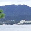 安芸の宮島からホテルをのぞむ