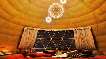 ドームテント 内観 夜 / 4