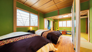 [城湯] 和洋室ツイン/ひのき内湯・露天風呂付き離れ(18畳) 禁煙 - 大人限定