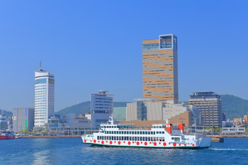 Sunport Takamatsu seen from the ferry