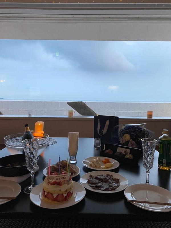 キャンドルとケーキ