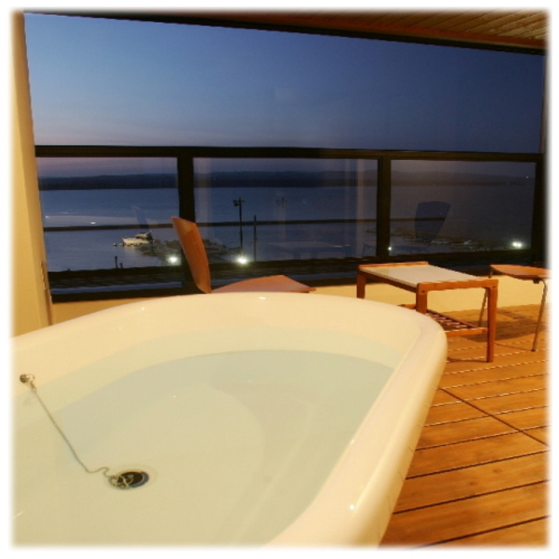 猫足露天バスタブ付和洋室 浴室