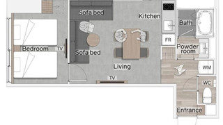 スーペリアスイート 1ベッドルーム 4ベッド 禁煙