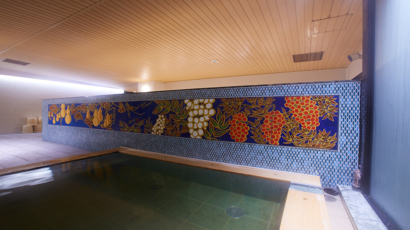 「西山の湯」陶板画