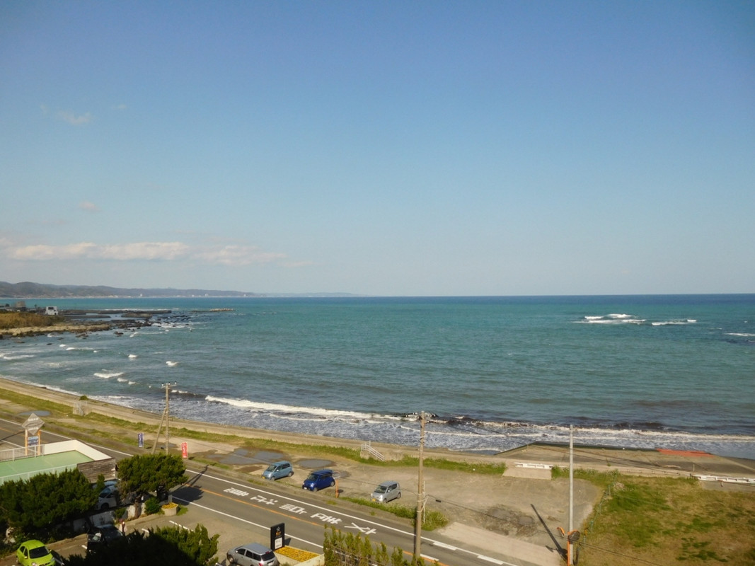 客室からの外房海岸