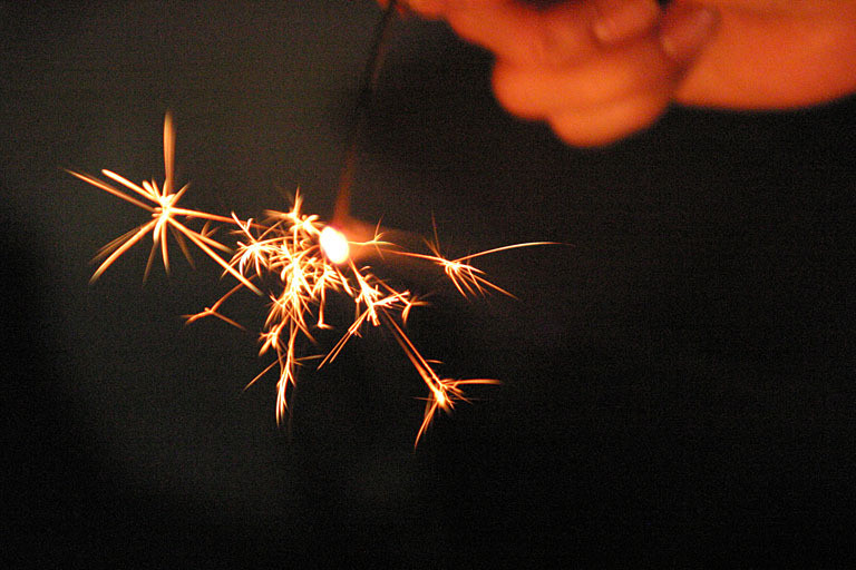 夏休みの手持ち花火