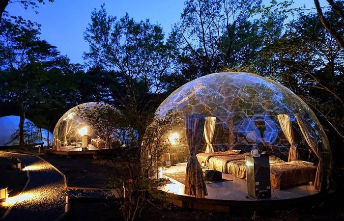 暗くなってからの景色も幻想的…♡星空を見ながら眠りに落ちれば、いい夢が見られそう