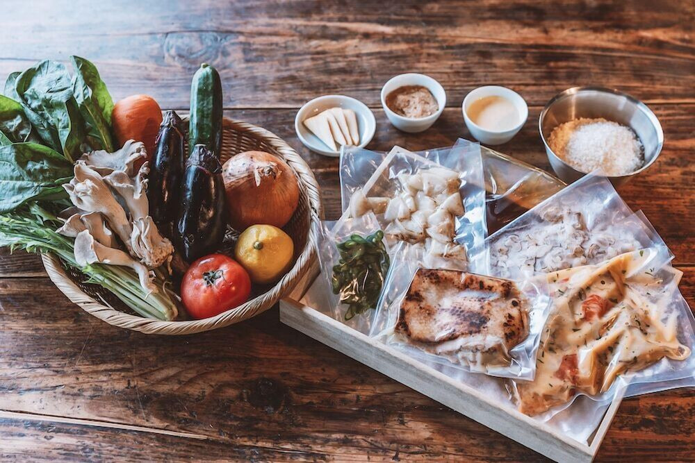 客室での調理セット