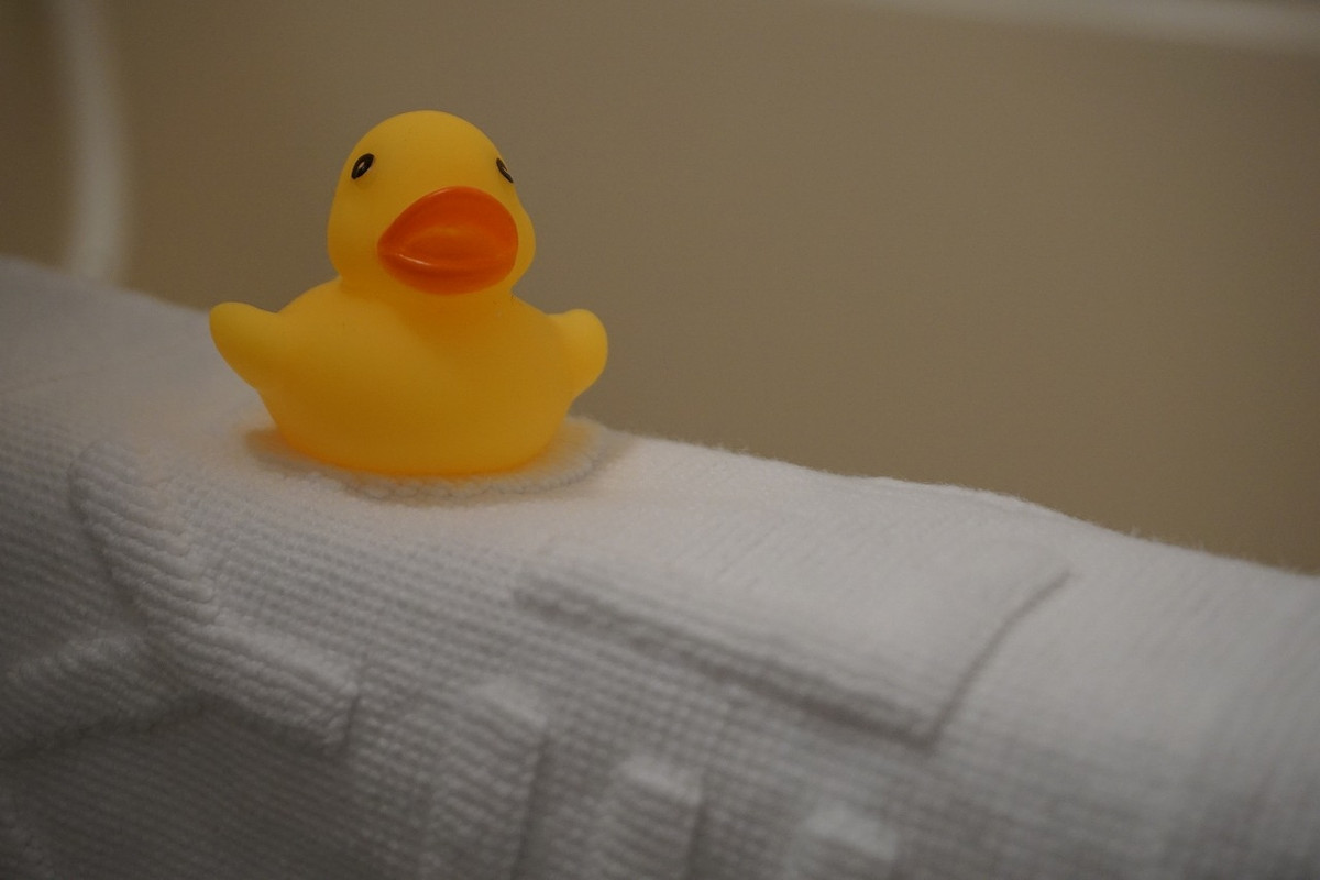 バスルームのあひるちゃん。