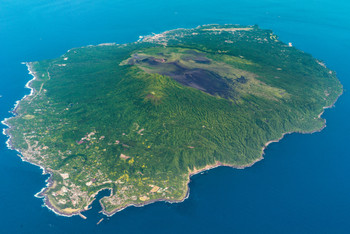 Izu Oshima aerial photograph