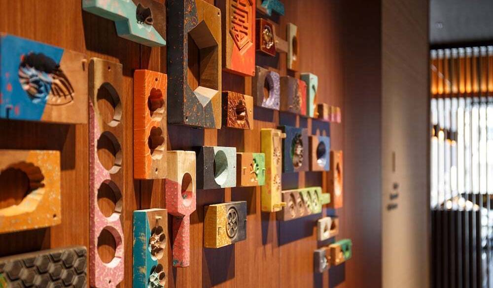 和菓子の型を使ったアート / 3