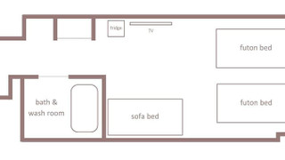コンフォート トリプルルーム 1 ベッドルーム 禁煙 冷蔵庫