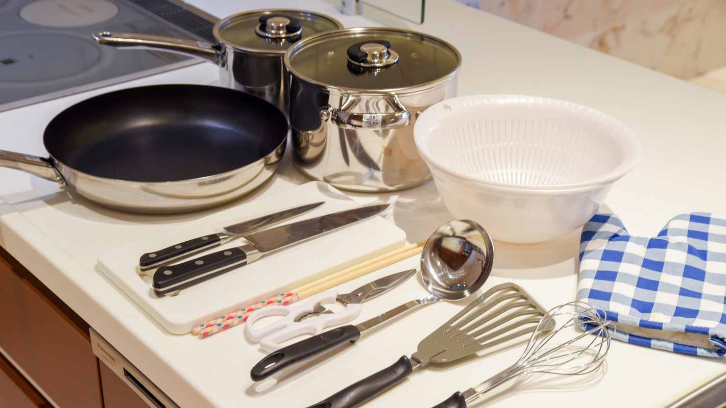  部屋／調理器具等レンタル可能です。