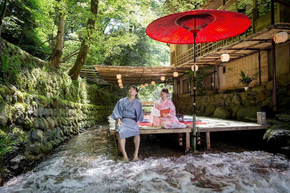 屋外ダイニングエリア