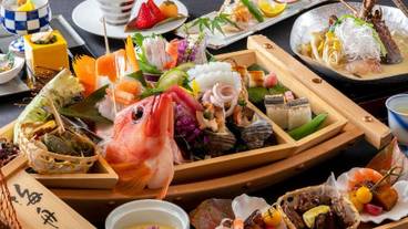 夕食 紀州舟盛会席一例 / 1