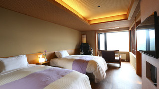 デラックス ツインルーム 露天風呂付 紫雲