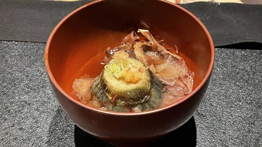 懐石メニュー例_丸茄子煎り出し / 3
