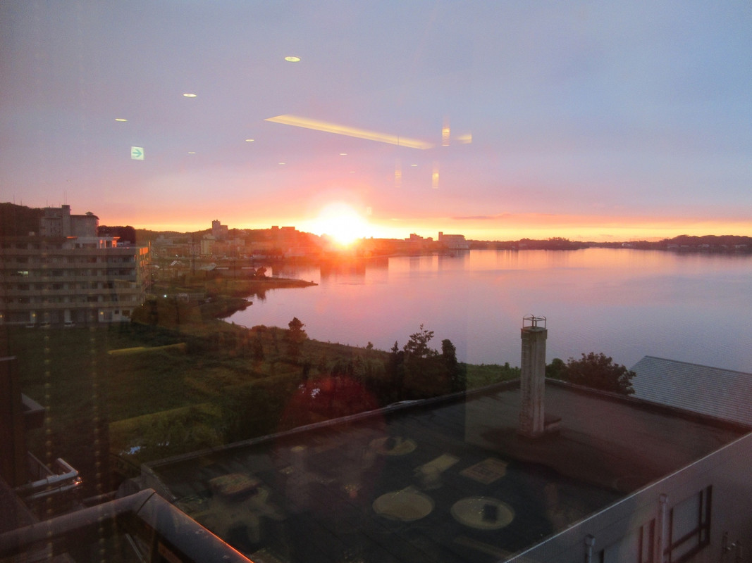 ホテルからの夕日