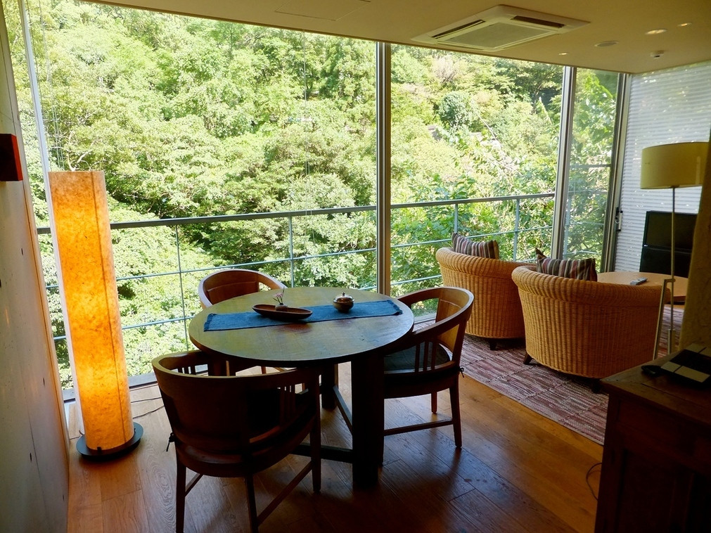 「妙見石原荘 食菜石蔵」 内観 29192413 緑のカーテンに包まれた部屋ｗ