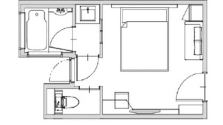 スタンダード ダブルルーム クイーンベッド 1 台 禁煙 専用バスルーム