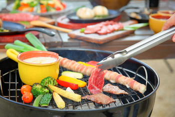 「島野菜バーベキュー 炎空」 料理 79910027 グリルでじゅーじゅー！