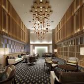 ALA HOTEL KYOTO（京都府 ビジネスホテル）：ロビー奥のラウンジは滞在中の安らぎの場所。京都らしい優美なインテリアがフォトジェニック♪ / 2