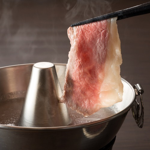 夕食のメインの牛・豚しゃぶしゃぶ