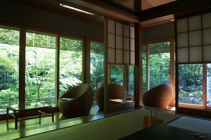 「柳生の庄」 内観 50524626 広縁を通して広がる新緑