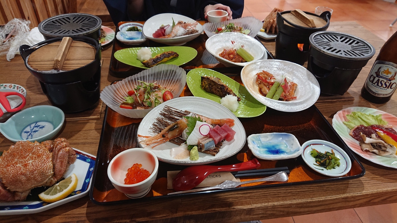 夕食【知床極膳－松】　見た目はよいが量少なく質を上げてほしい