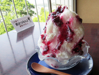 「楽食＊宝山」料理 1155721 プレミアム ブルーベリー氷(ミルクかき氷)500円
