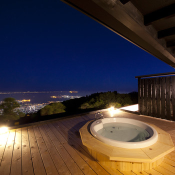 神戸の夜景を一望できる展望ジャグジーで癒される♡六甲山山頂の温泉宿3925378