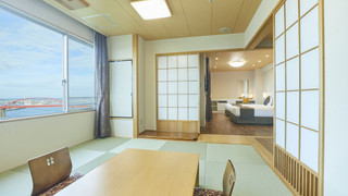 天然温泉 ビューバス付デラックス和洋室（禁煙）