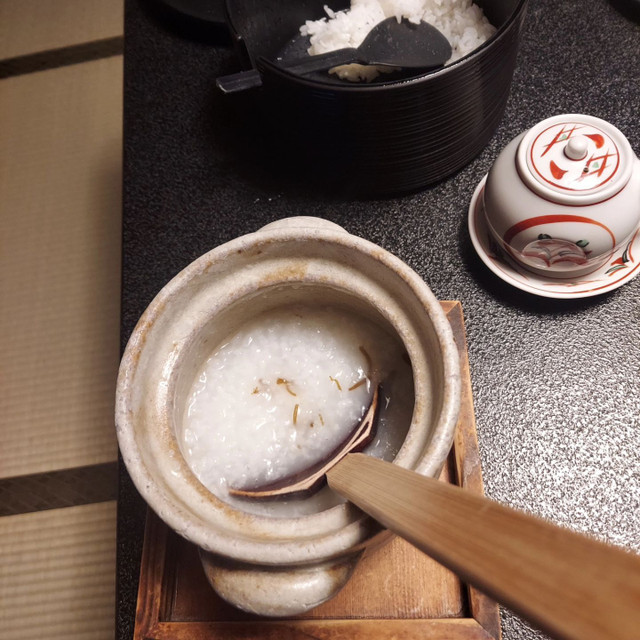 朝食のおかゆ