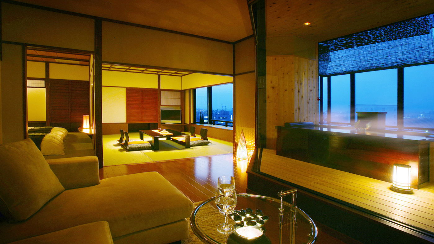 天童の街並みを一望！天空の露天風呂体験を♪3457131