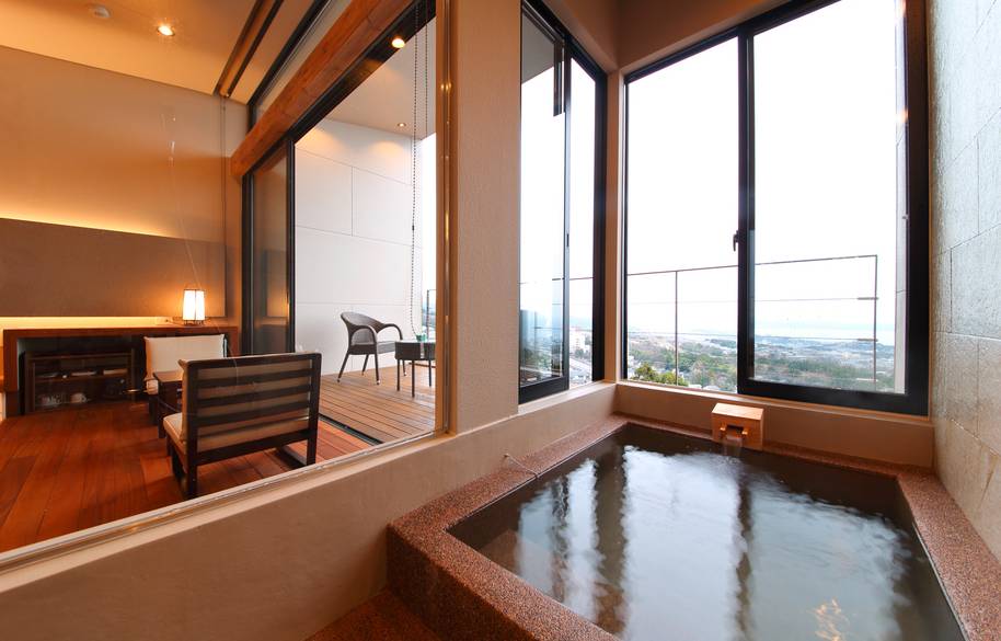 客室半露天風呂① / 5