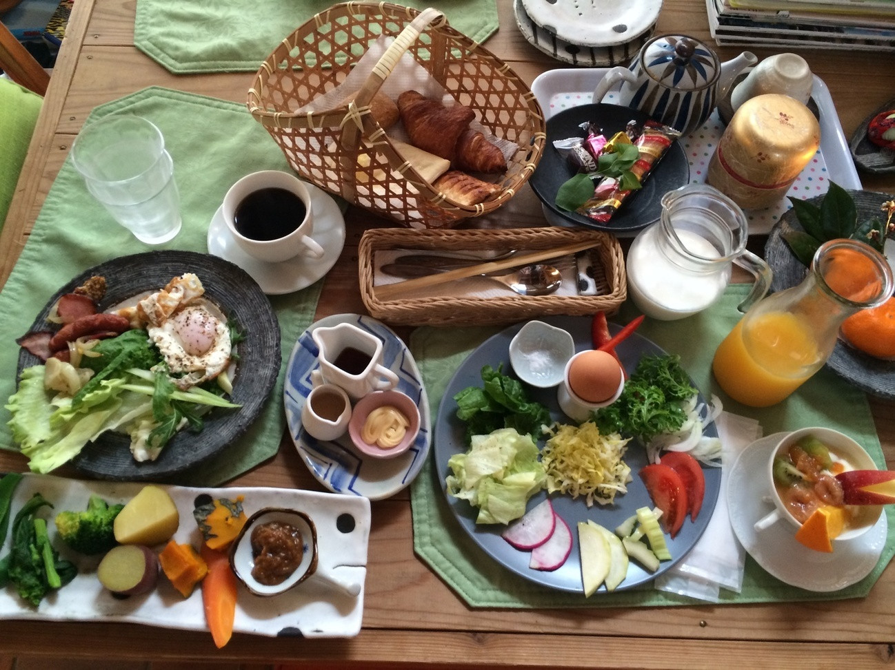 「猫ちゃんおもてなしの宿 オーベルゼ レ・ボー」 料理 41272726 野菜たっぷりの朝ご飯 →これで一人前